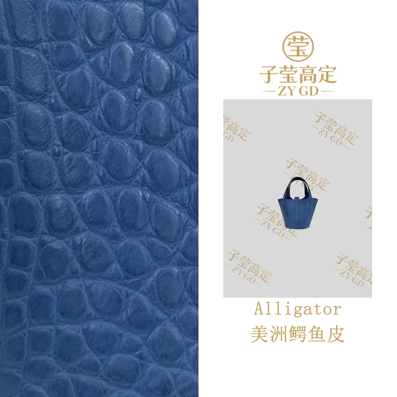 【子莹高定】私定14CM雾面美洲鳄鱼皮全手工蜡线缝制手提包