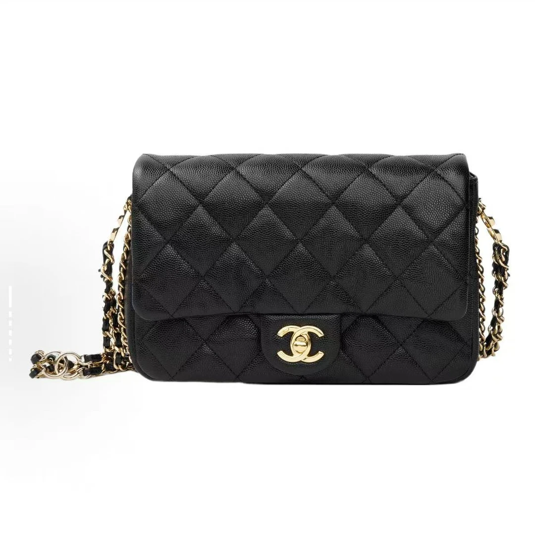 99新 Chanel/香奈儿 鱼子酱斜挎包 安洁利严选/XX01