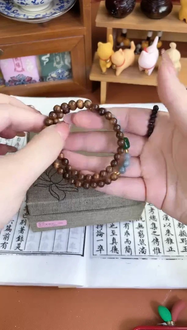 非洲檀香无事牌菩提木质串珠手串/多发性其一/不带盒子