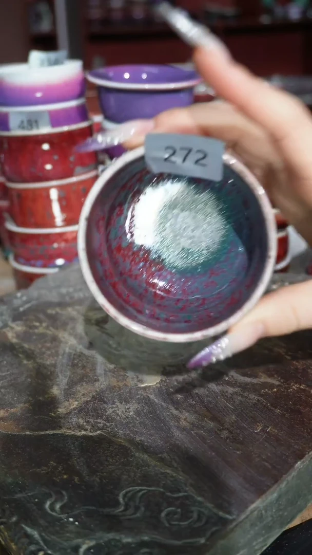 摆件陶精品窑变钧瓷茶器