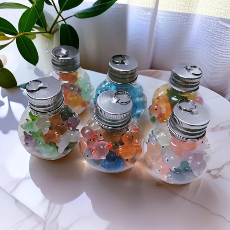 瓶装组合夜光小动物可爱摆件