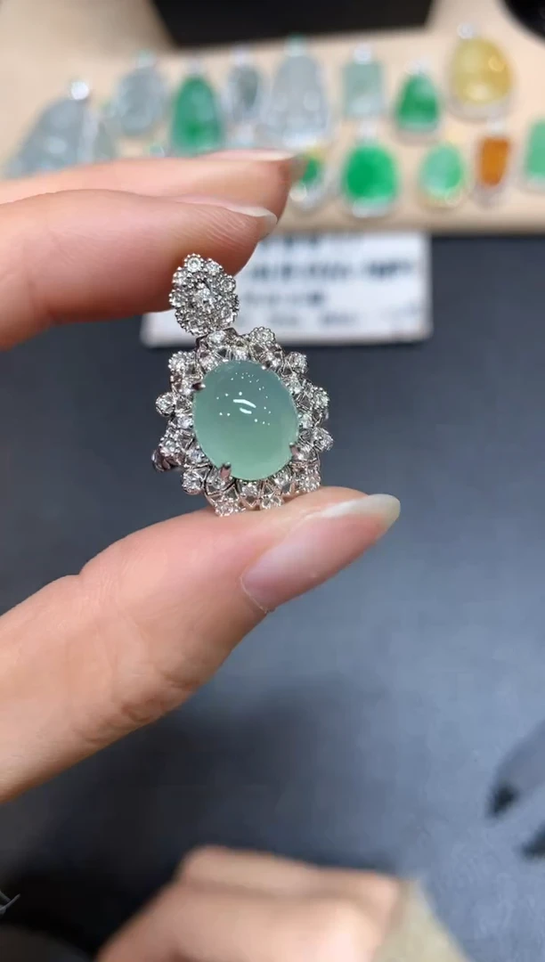 【闪购商品】翡翠戒指18K金镶嵌两用款【无服务费