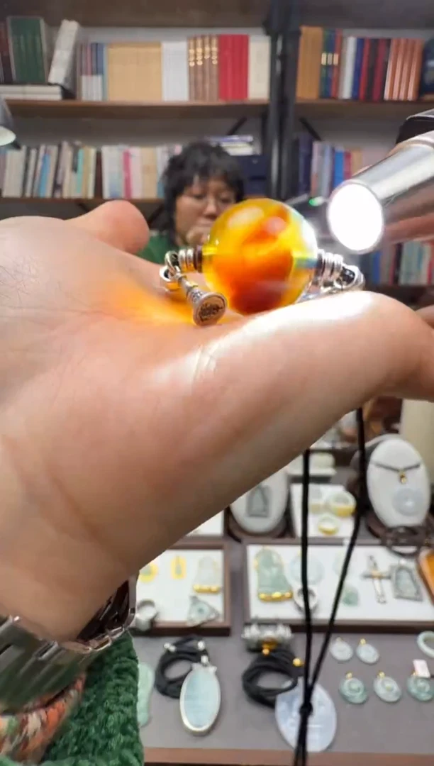 琥珀颈饰未镶嵌锁骨链吊坠