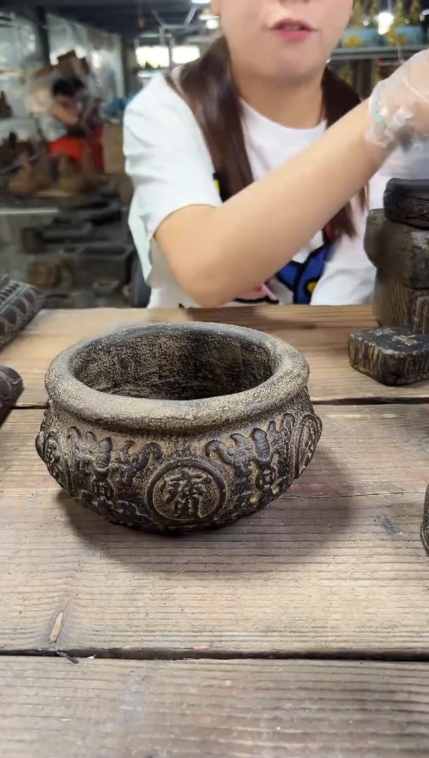 陶土【火山泥】聚宝盆