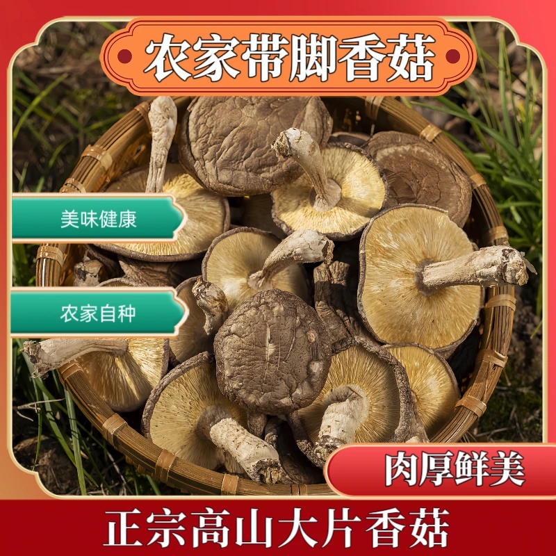 【小潘】特产新鲜带脚干蘑菇肉厚煲汤香菇无添加无硫农家自产香菇
