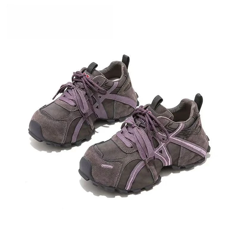 【新疆包邮】25年厚底新款超轻加棉加厚防滑运动桃心老爹鞋2610-1