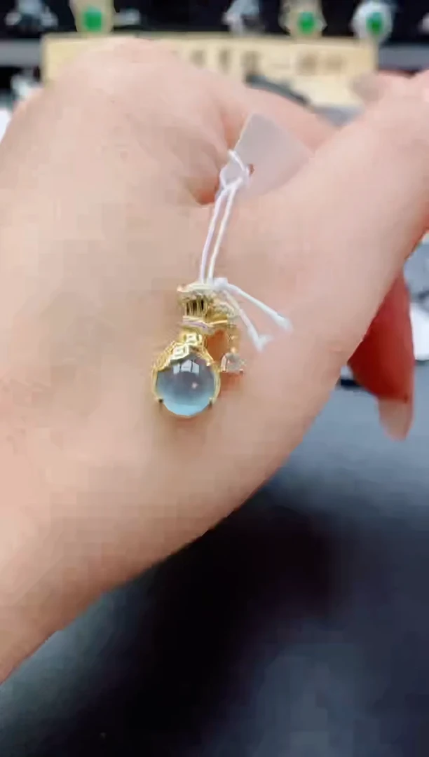 吊坠(不含链)银S925镶嵌翡翠1