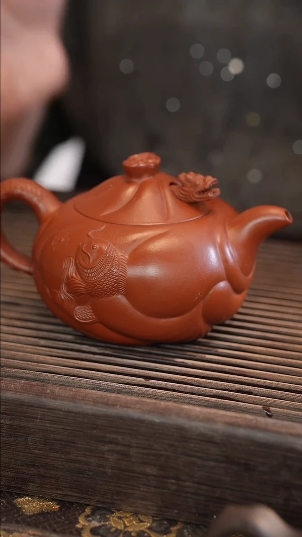 茶壶紫砂鱼化龙 大品 400cc