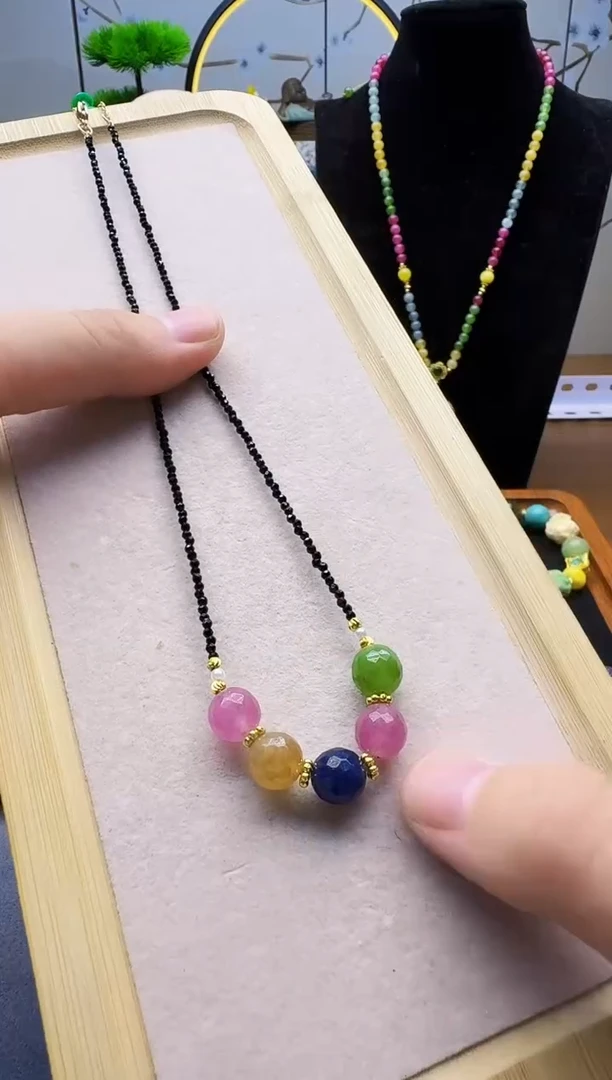 14K金镶嵌颈饰碧玺X82