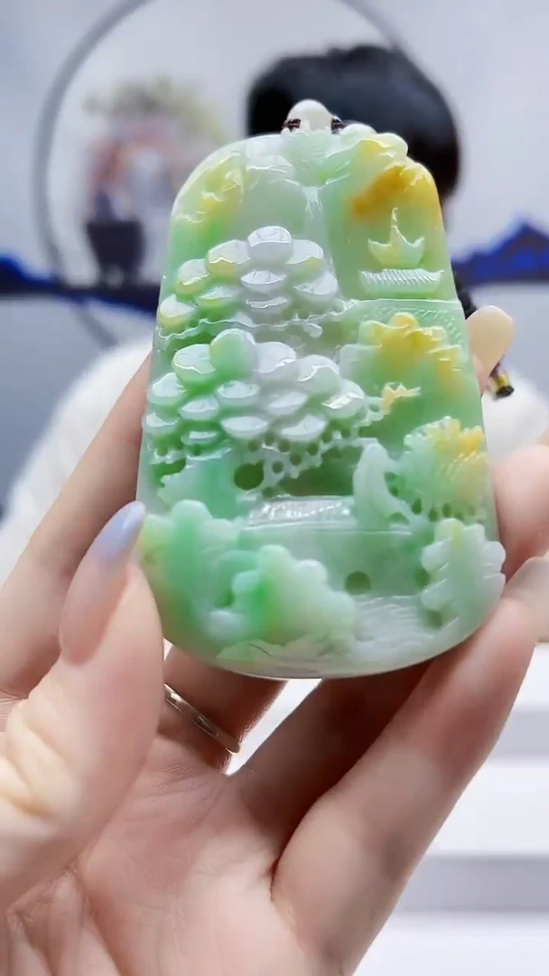 未镶嵌定制翡翠毛货-挂件21