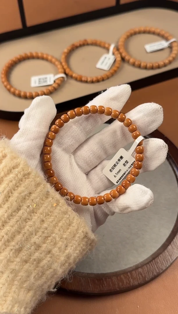 手串橄榄核6.1mm   老挝核尖  单圈  老型珠