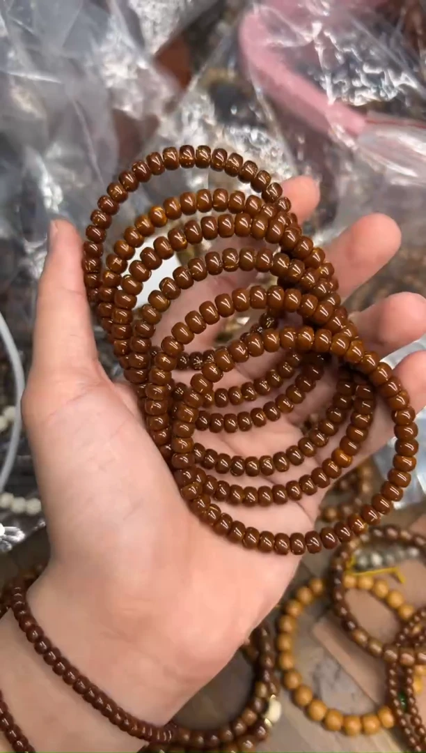 手串紫金鼠5*7咖皮实心药片