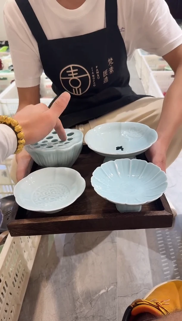 瓷片微瑕商品，介意勿拍②-托盘