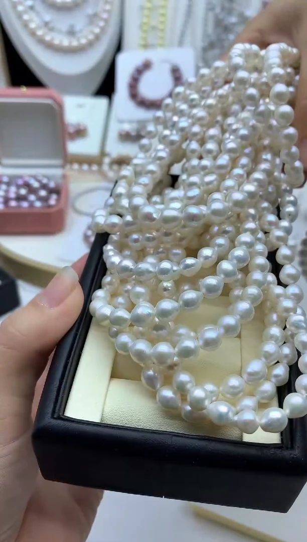 淡水珍珠未镶嵌颈饰多样性发其一6mm