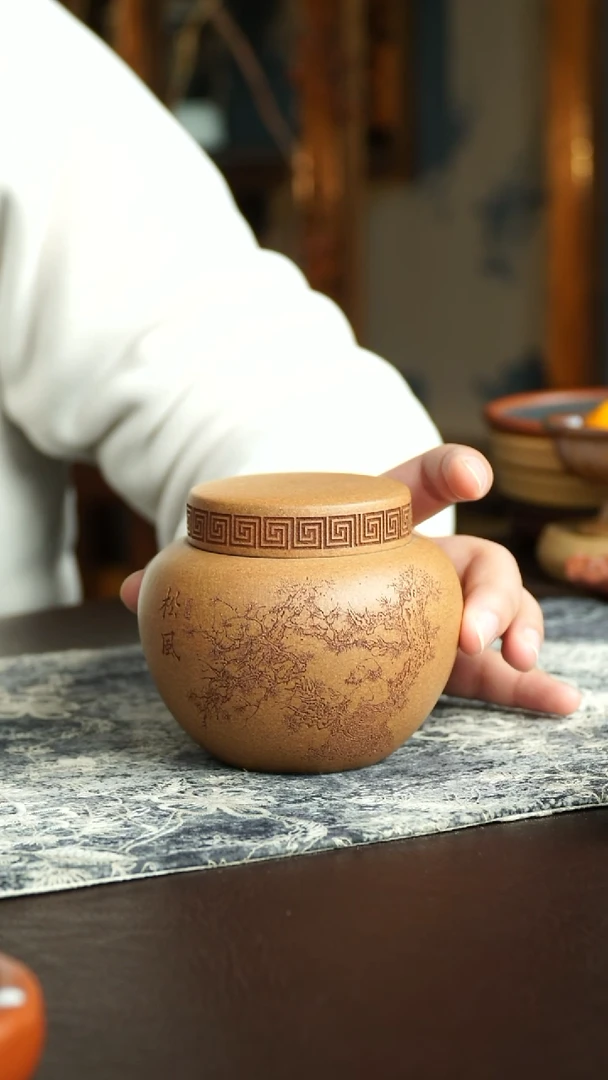 茶杯紫砂24号 特惠茶叶罐 宜兴紫砂原矿作品