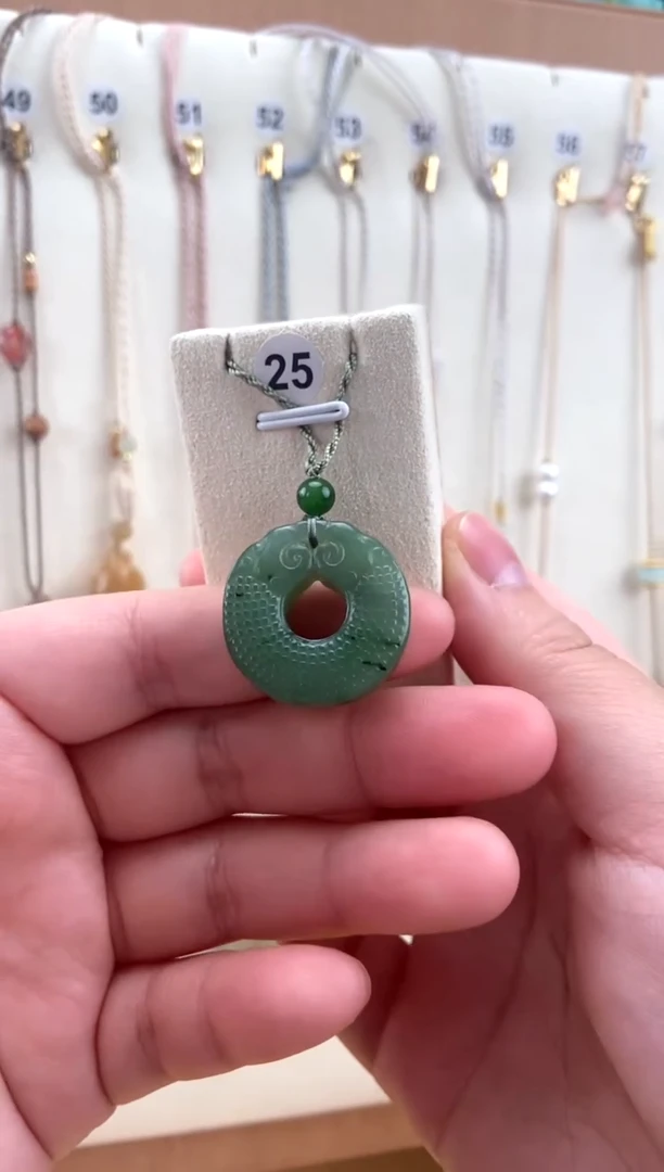 【闪购商品】和田玉颈饰未镶嵌双龙护主龙扣