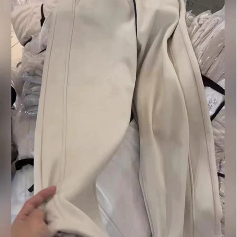 668980 高品质松紧腰 加厚休闲裤女加绒百搭直筒裤