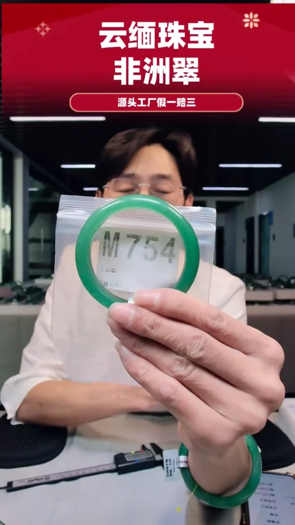 未镶嵌手镯石英质玉（非洲翠）57圈口M754