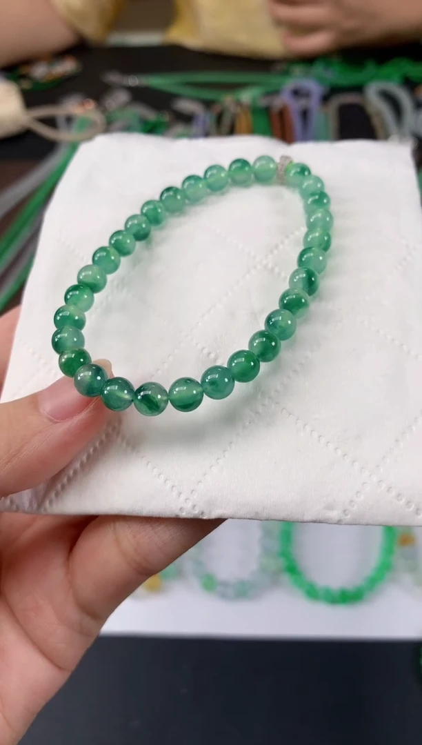 未镶嵌手串翡翠A241|23800