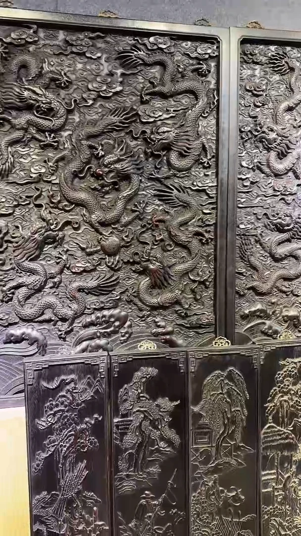 木紫檀拆件雕刻板以直播间实物为准微瑕老物件