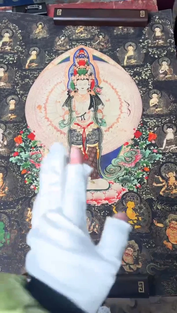 卷轴画龙妹的唐卡tk16