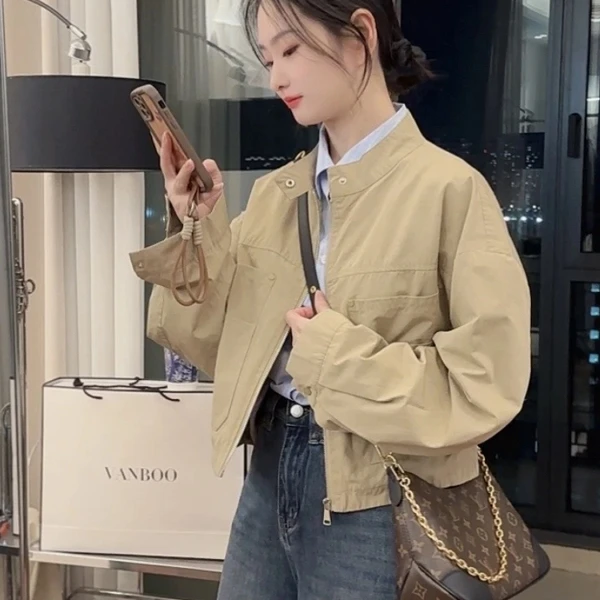 时尚休闲工装又a又飒皮衣女2025春季新款大码独特小众设计感上衣