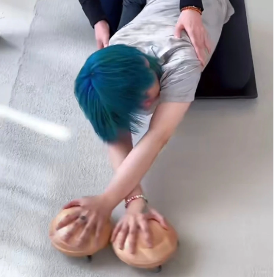 龟背滑行轮BIbi周笔畅同款螺旋训练器实木脊柱活动训练spiral 碗