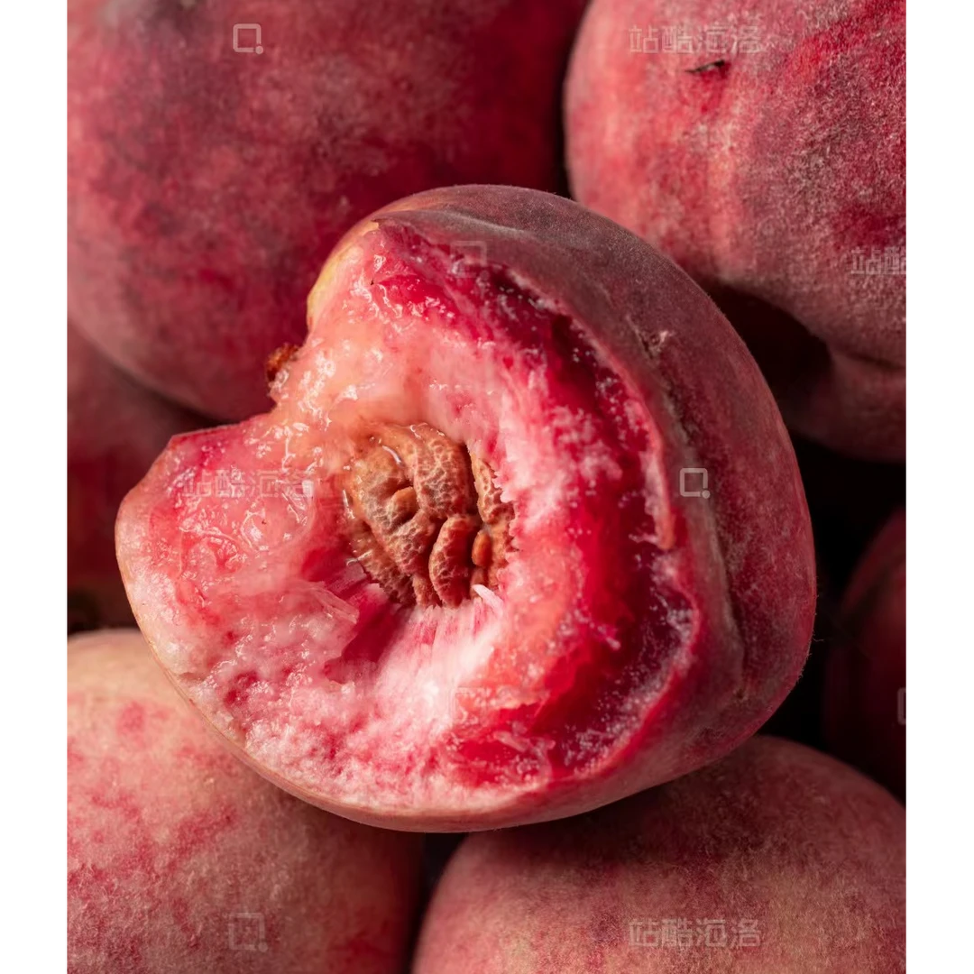 【中华血桃】老品种自然成熟的胭脂红血桃，脆甜多汁4斤起包邮送上楼湖北省