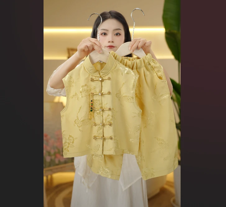 2025气质新中式夏季复古古风中国风明制立领民国风绣花汉服59097