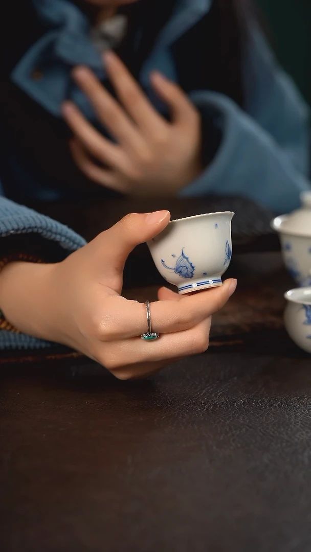 【闪购商品】杯聚澜堂蝴蝶小压手杯