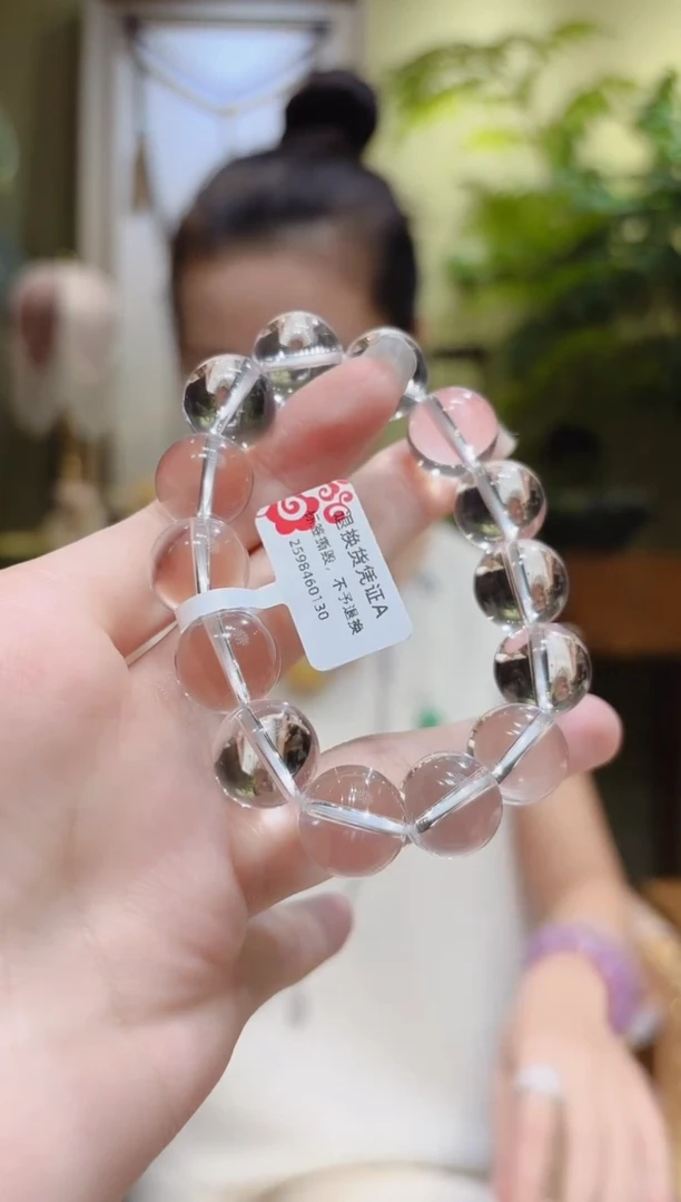 【闪购商品】水晶手串未镶嵌圆珠白水晶手串14.1