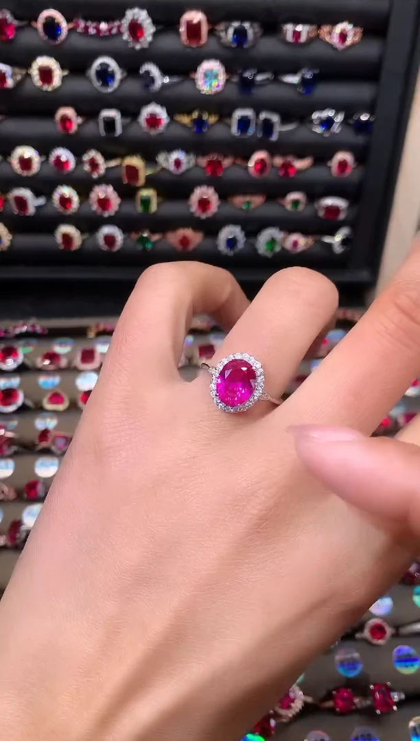 【闪购商品】蓝宝石戒指银S925镶嵌810