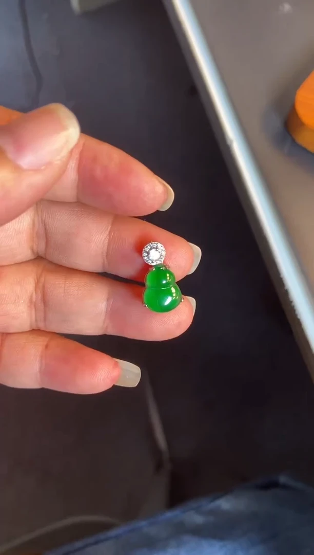 吊坠(不含链)银S925镶嵌翡翠1