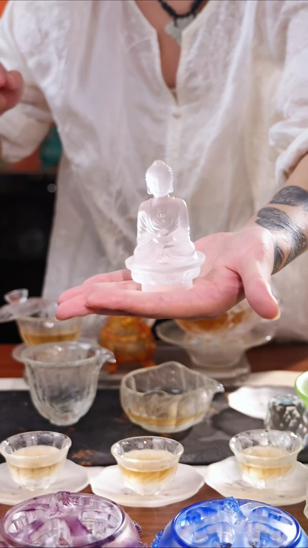 古法琉璃白色药师