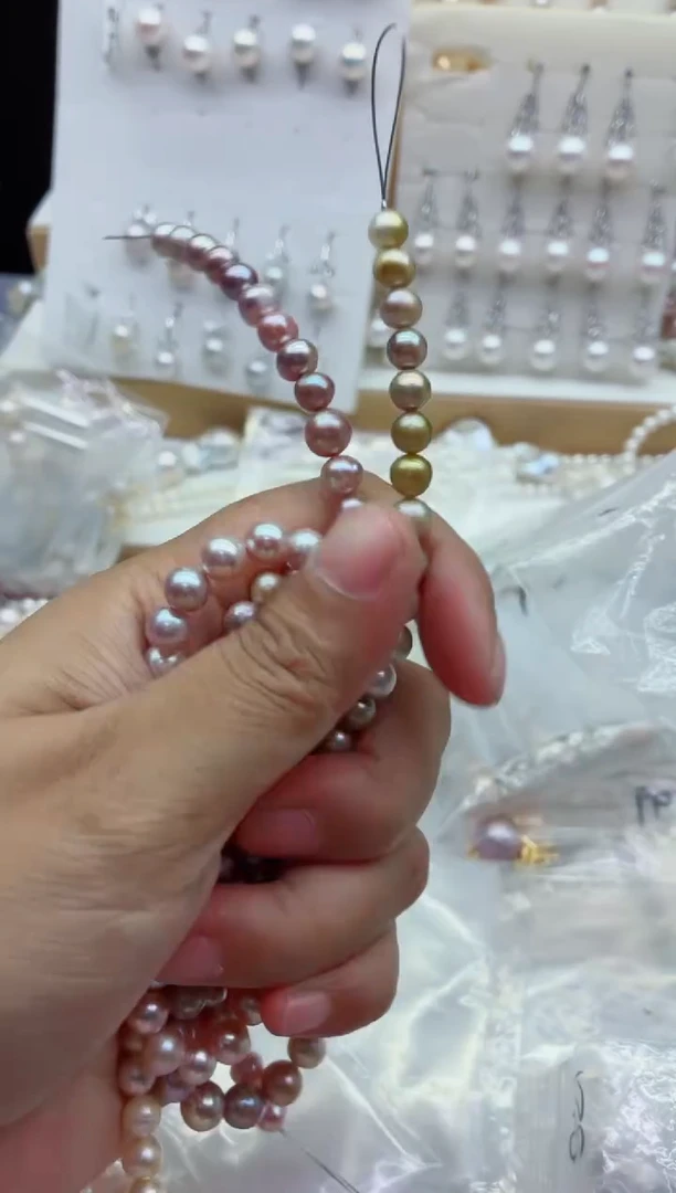 未镶嵌淡水珍珠裸珠无扣头多样性发其一，非无暇