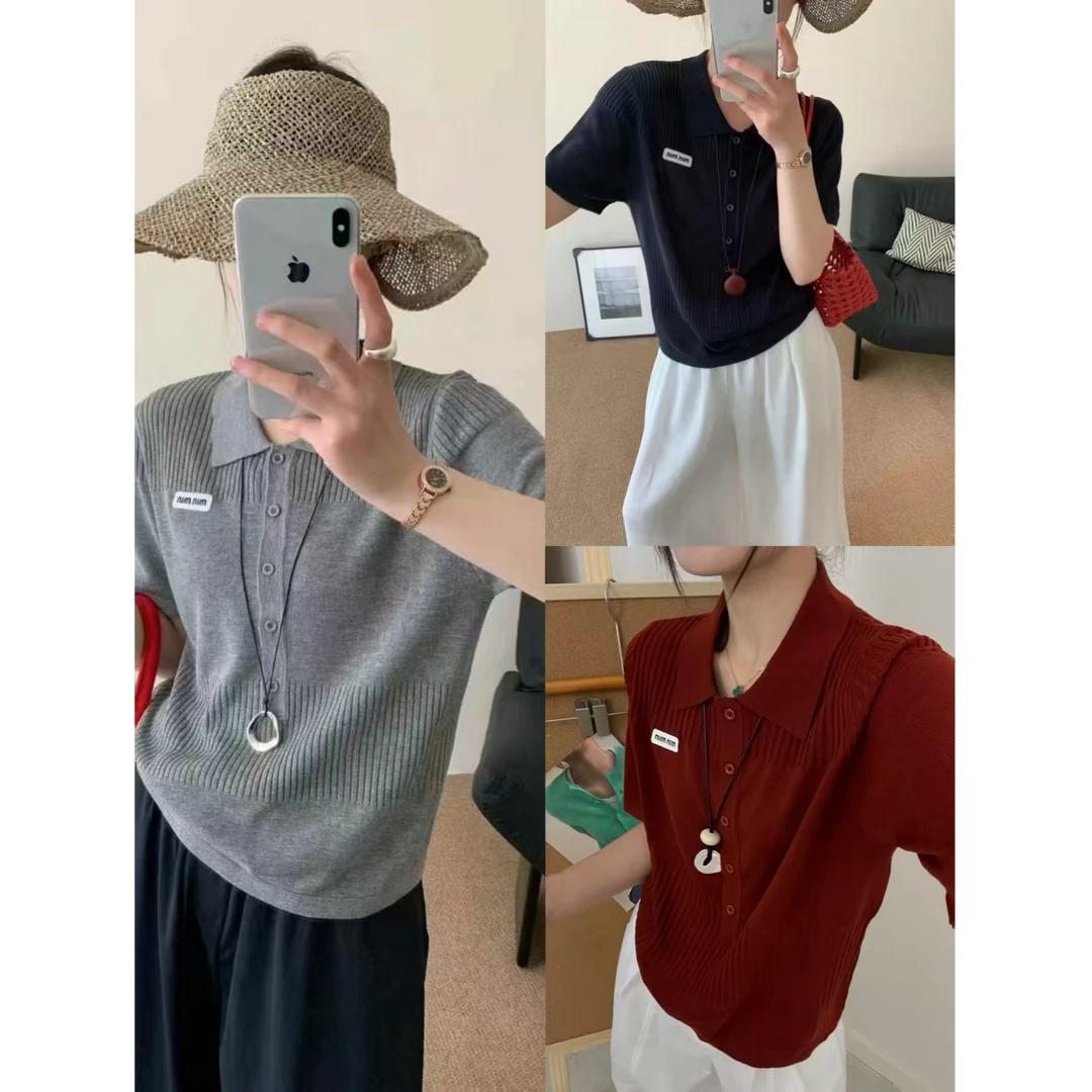 【001-020】2025年秋冬INS风简约时尚宽松百搭女学院风毛针织衫