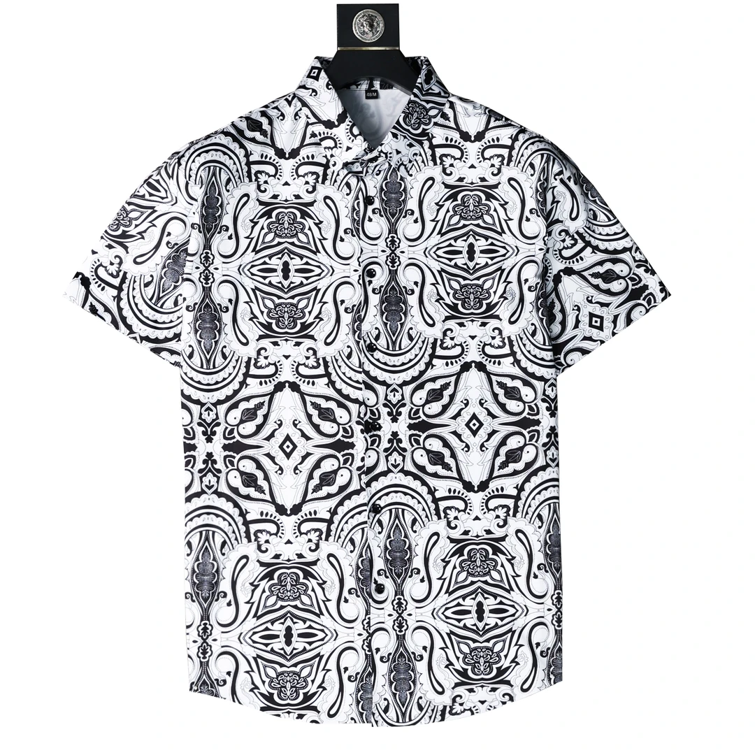 2025新款波西米亚风高端男士花衬衫休闲时尚潮流百搭网红衬衫男