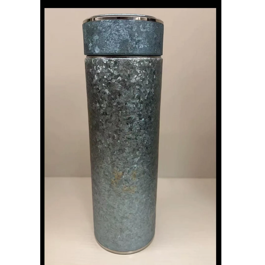 【微瑕保温蓝色】双层纯钛保温杯纯钛茶杯高端纯钛水杯防烫