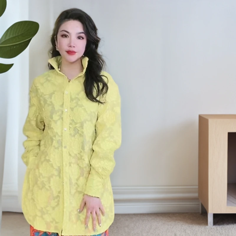 HZHJ孤品福利外套素色冬季上衣印花中长款宽松休闲时尚百搭秋冬