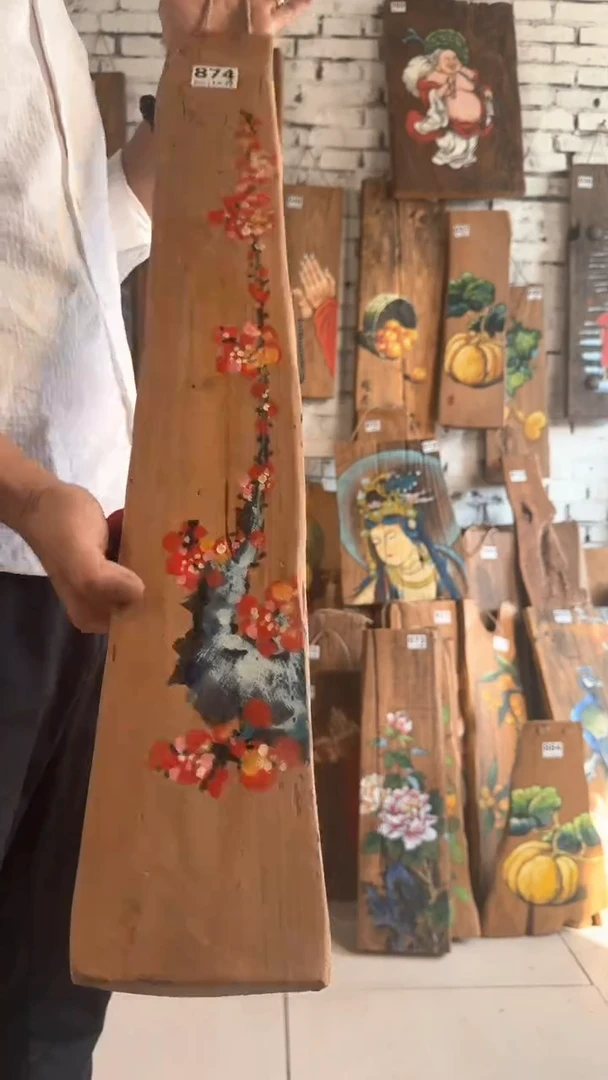 吊坠桃核874号门板画