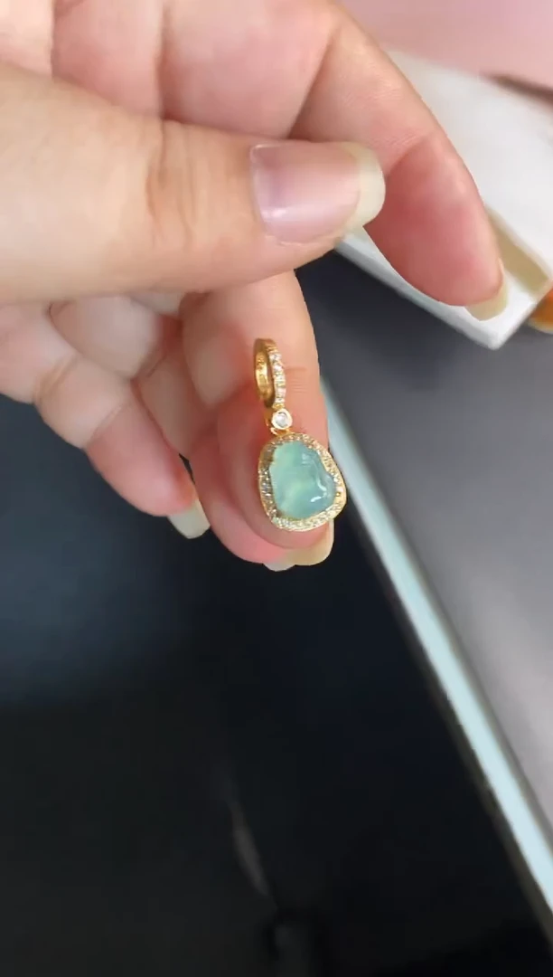 吊坠(不含链)银S925镶嵌翡翠1