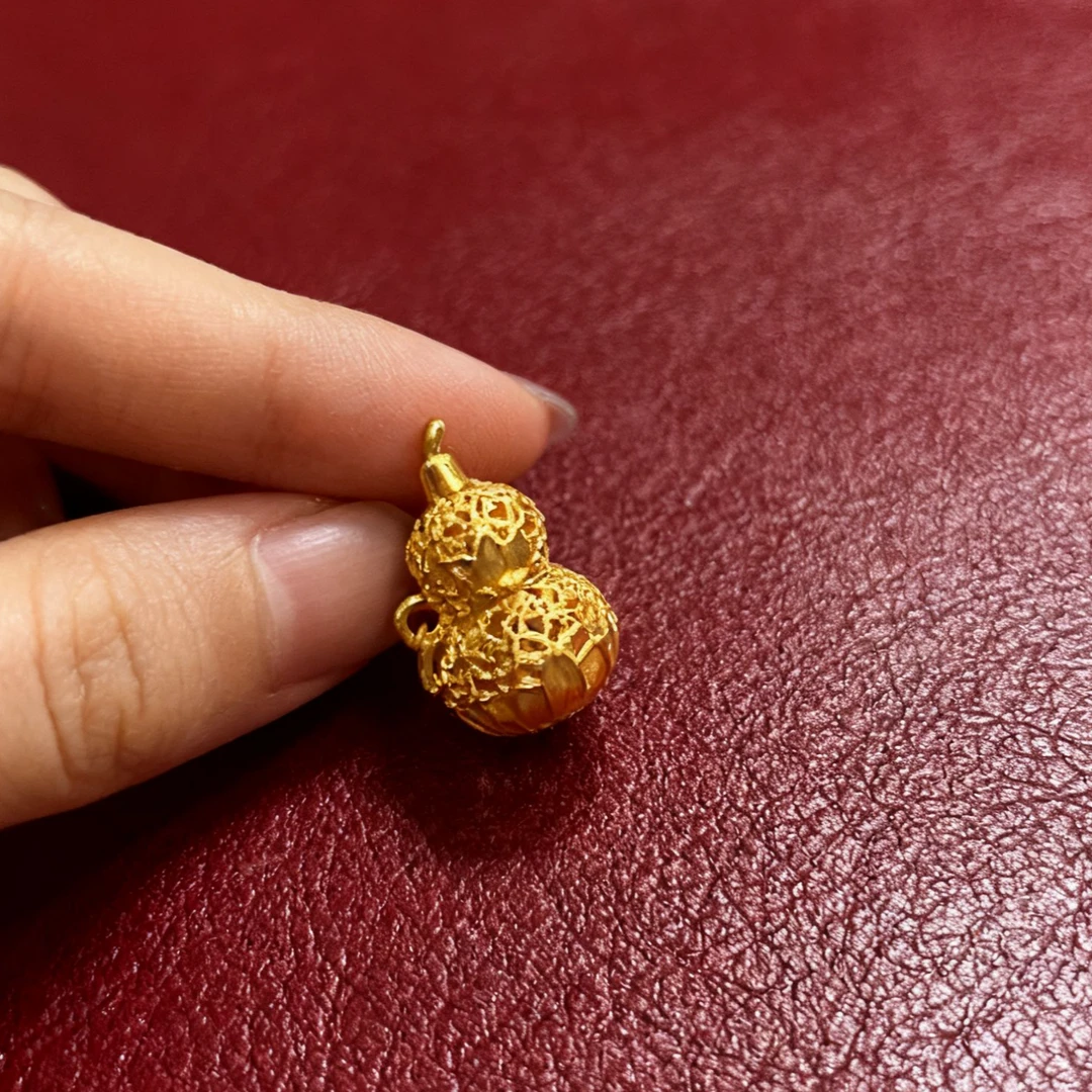 足金999莲花葫芦（配件水贝）-CWL1004
