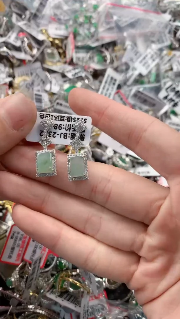银S925镶嵌戒指翡翠666  5