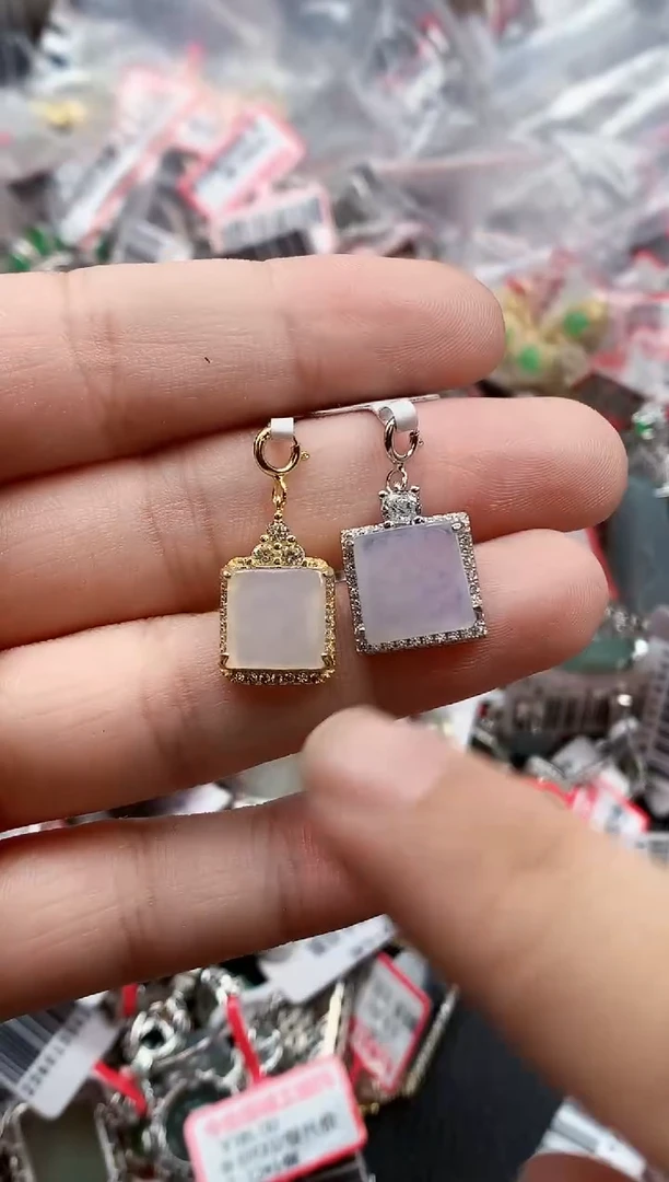 银S925镶嵌戒指翡翠天然A货缅甸翡翠