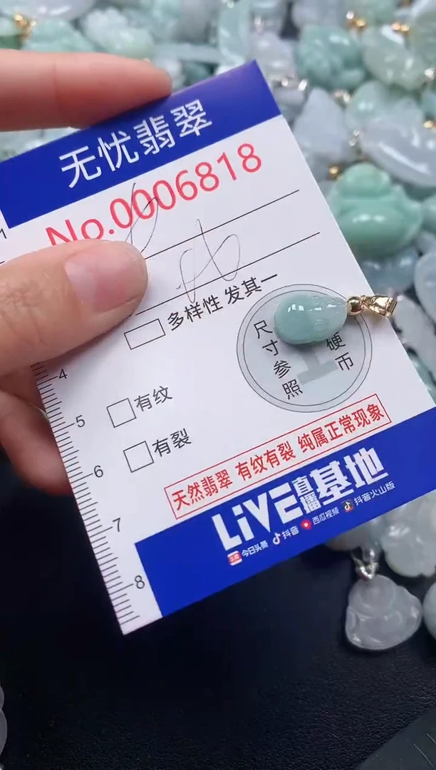 吊坠(不含链)未镶嵌翡翠6818