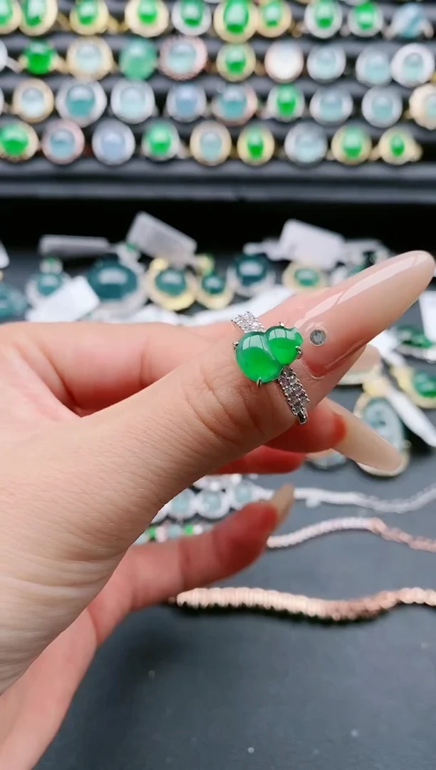 【闪购商品】翡翠戒指银S925镶嵌11111