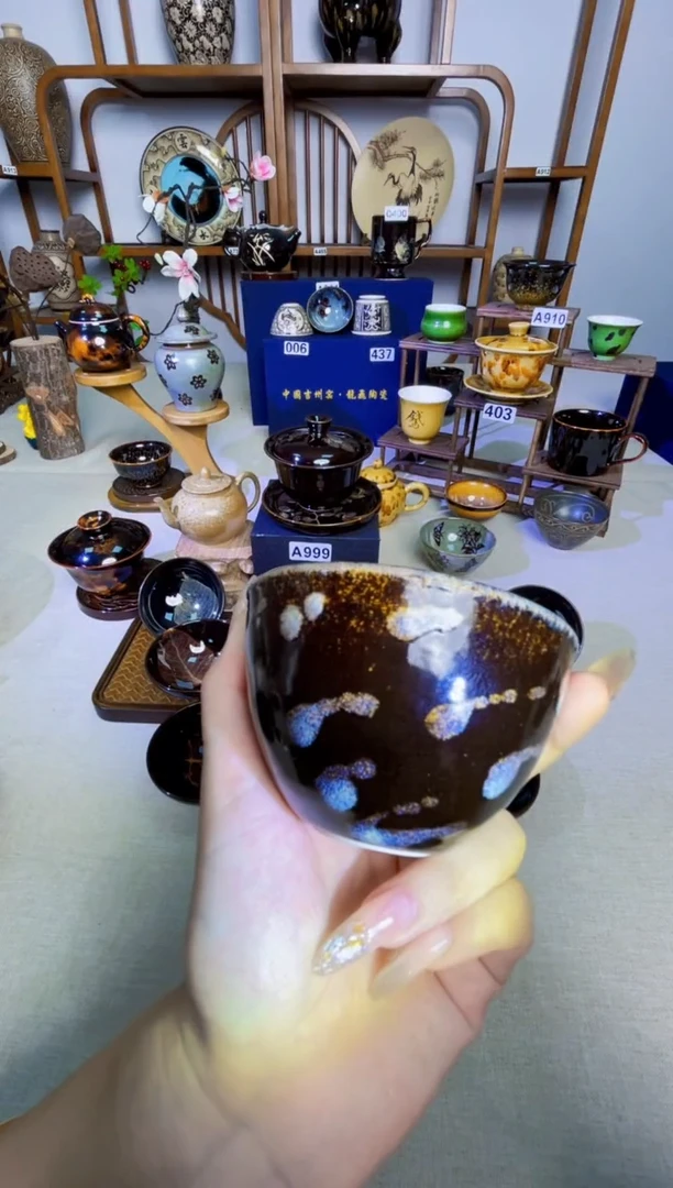 【特价剪纸贴花不倒翁】非遗大师手工高温瓷特价款