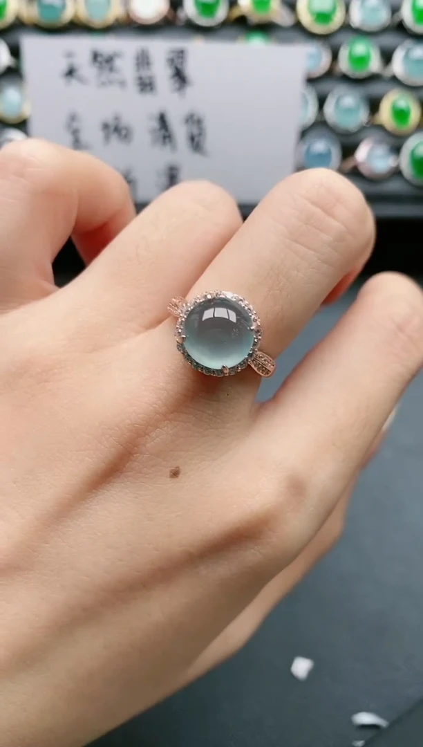 【闪购商品】翡翠戒指银S925镶嵌111111