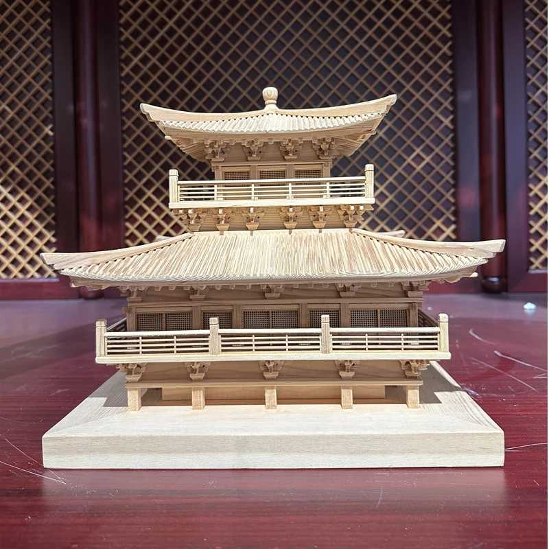中式东阳木雕装饰摆件仿古建筑模型客厅办公室书房摆件