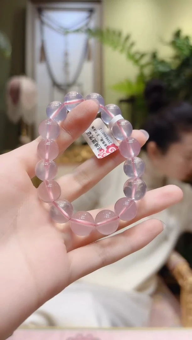 【闪购商品】水晶手串未镶嵌粉水晶手串6/12.1